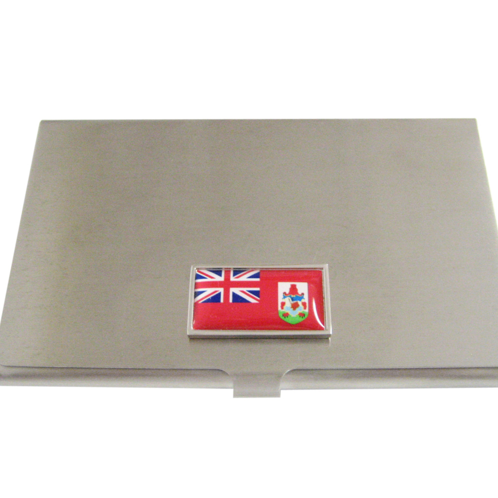 Thin Bordered Bermuda Flag Business Card Holder
